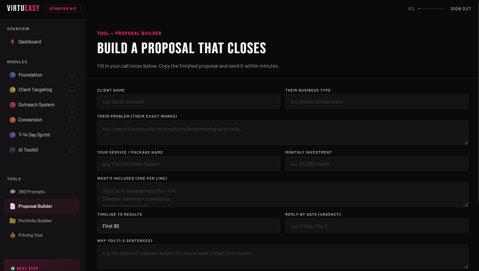 Client targeting module lessons